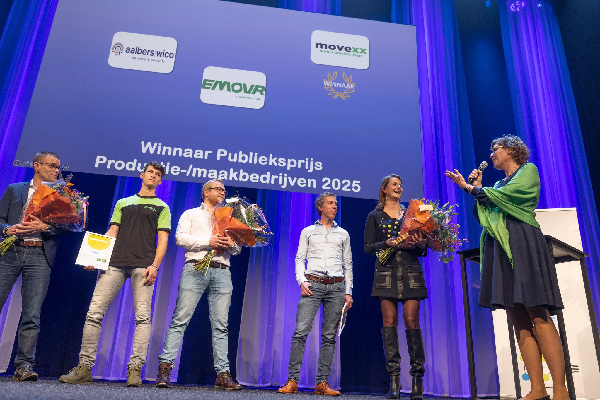 Movexx wint de publiekjuryprijs in de catergorie productie-/maakbedrijven